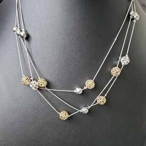 Multi Stand Beaded Rhinestone Vintage Inspired Style Necklace